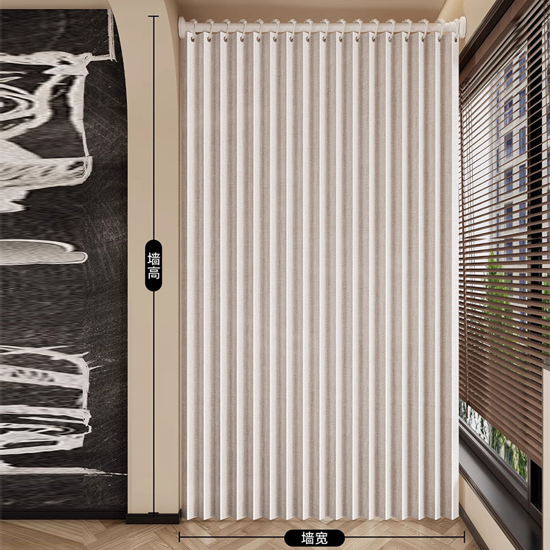 Home Textiles Curtains - Inklapbare vouwdeur, intrekbare geplooide kamerverdeler, draagbare