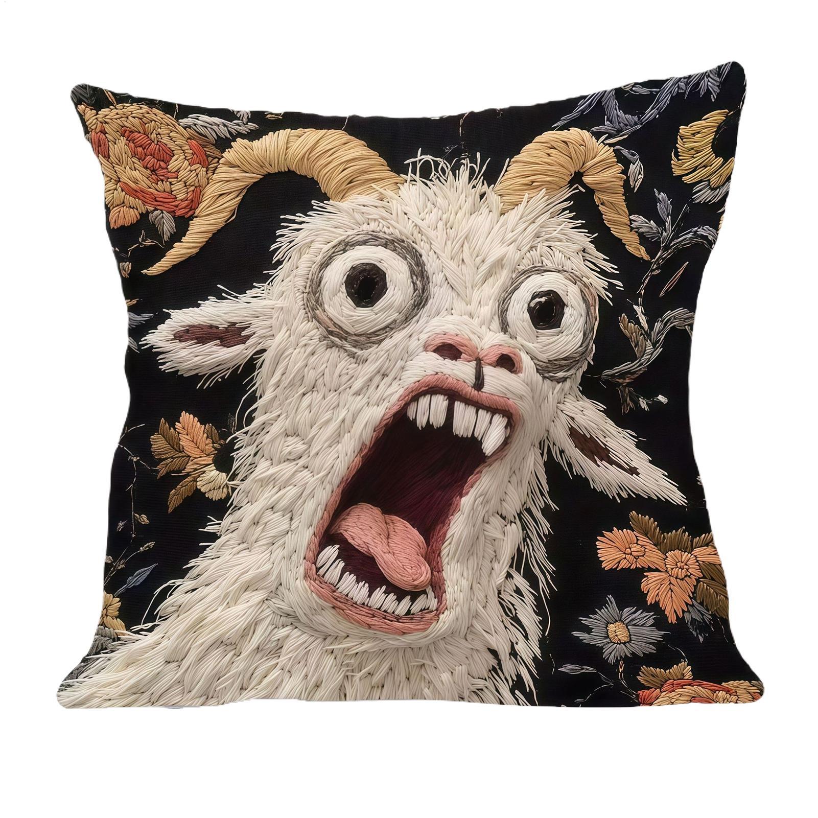 Pillow Cover 20X20 - 45x45cm Screaming Goat Kussensloop Zachte beschermer