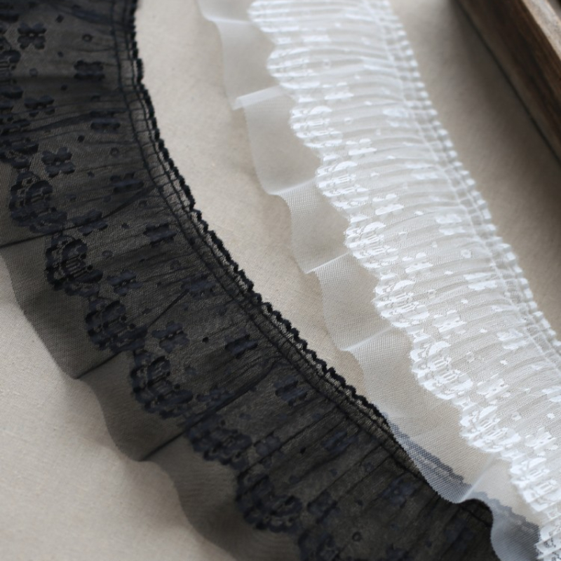 Geplooide mesh kantstof met ru - Home Of Textiles recensie en prijs