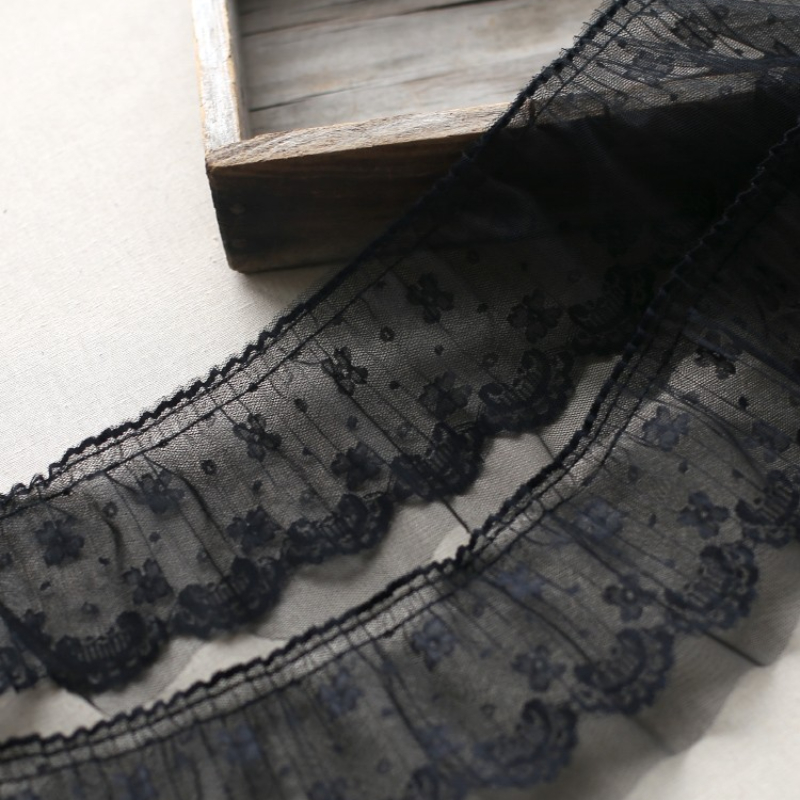 Geplooide mesh kantstof met ru - Home Of Textiles recensie en prijs