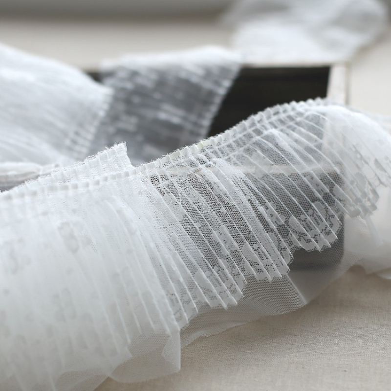Geplooide mesh kantstof met ru - Home Of Textiles recensie en prijs