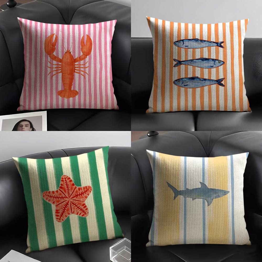 Ocean Life Thema Gestreepte Ku - Pillow Cover 20X20 recensie en prijs