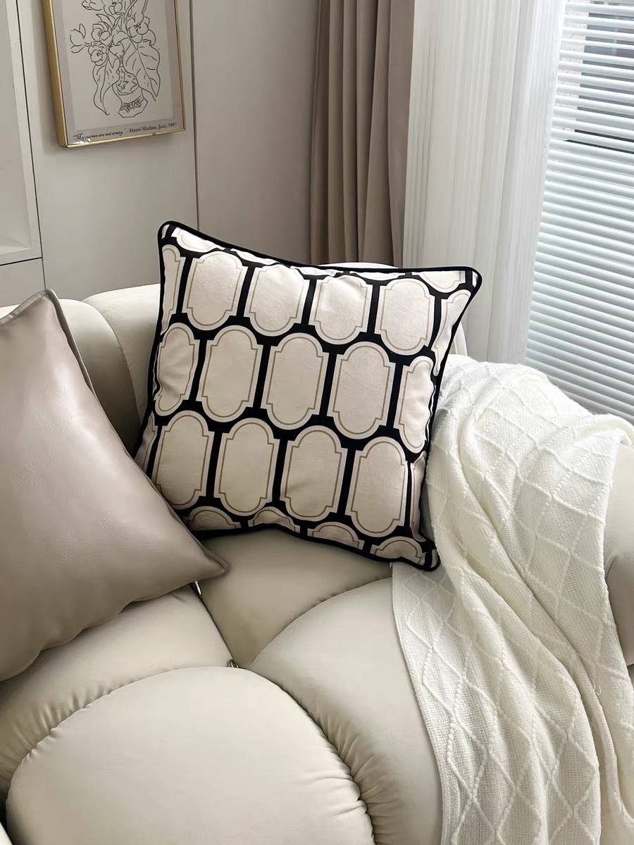 Retro Zwarte Flora Kussensloop - Pillow Cover 20X20 recensie en prijs