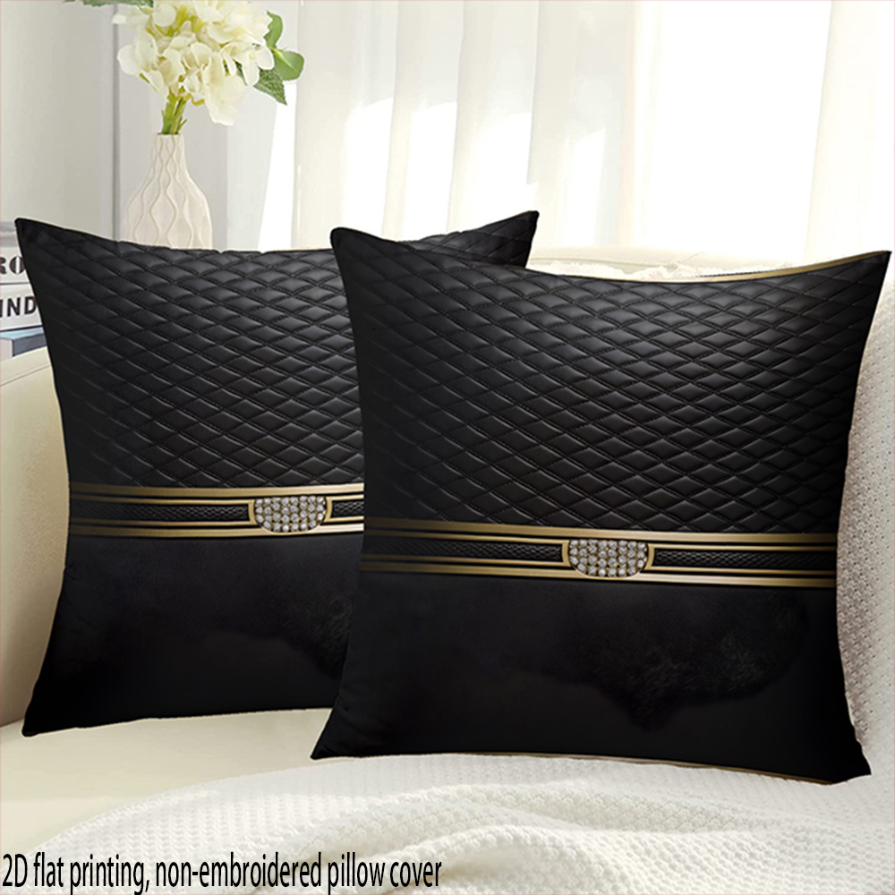 2D Flat-2pack luxe zwarte kuss - Pillow Cover 20X20 recensie en prijs