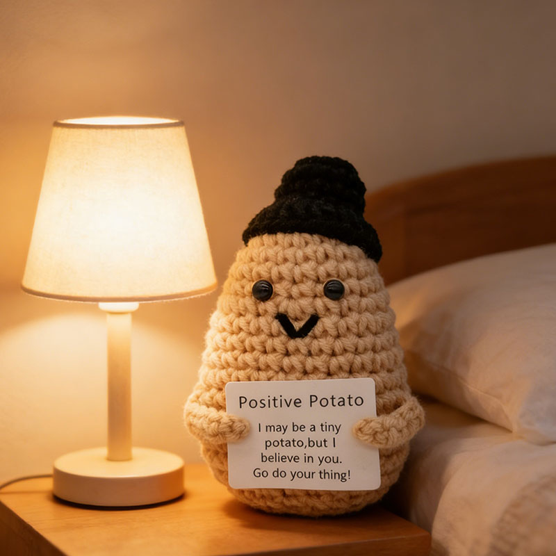 Schattig positief aardappelhaa - Home Textiles Today recensie en prijs