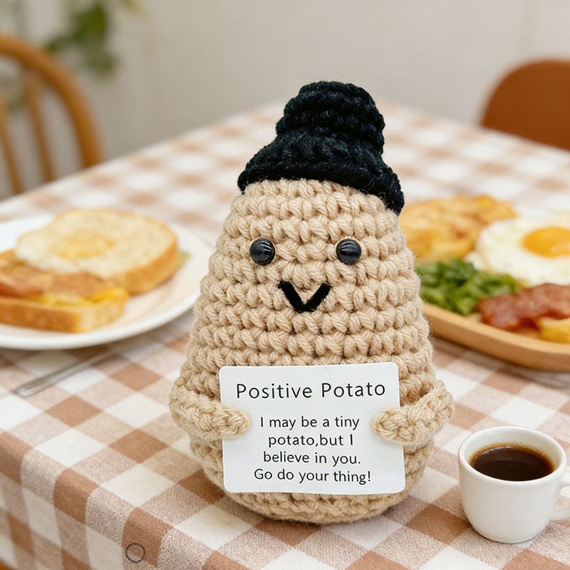 Schattig positief aardappelhaa - Home Textiles Today recensie en prijs