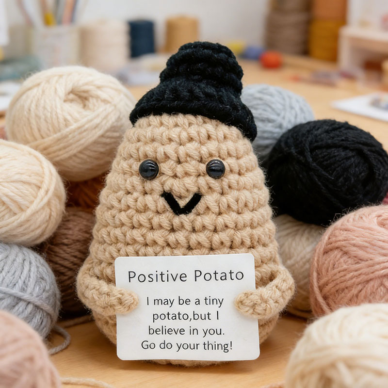 Schattig positief aardappelhaa - Home Textiles Today recensie en prijs